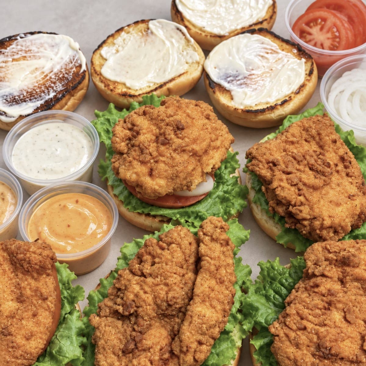 Crispy Chicken Sandwich Bar