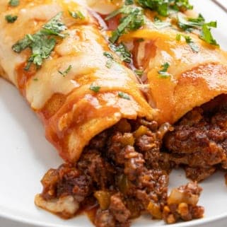 Ground Beef Enchilada Plate